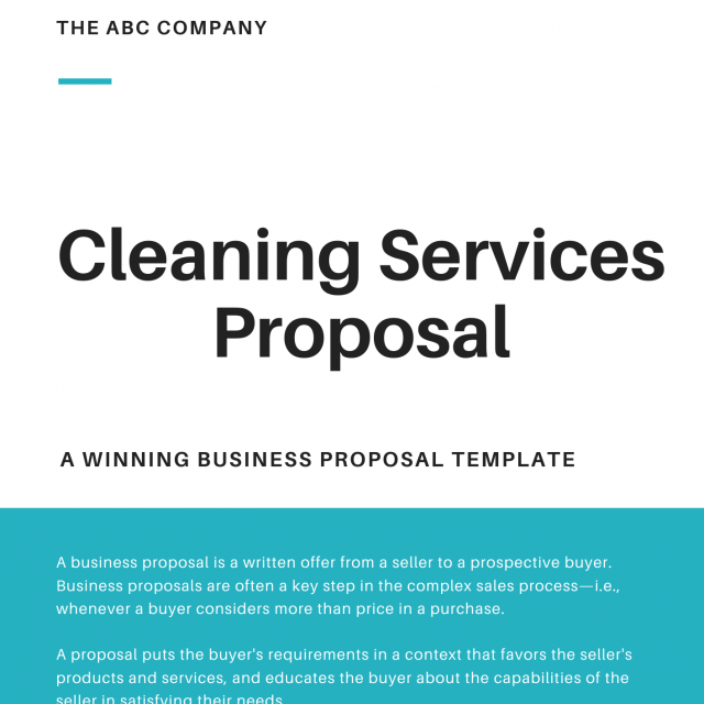 Cleaning Services Proposal Template