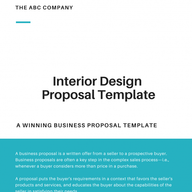 Interior Design Proposal Template