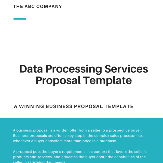 Data Processing Services Proposal Template