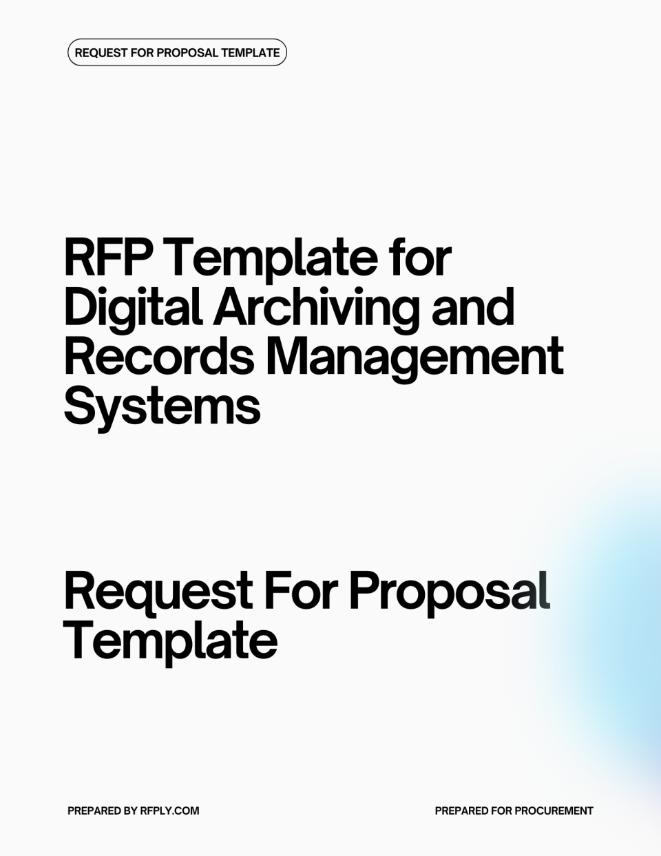 Accounting System Rfp RFP Template for Digital Archiving and Records Management Systems ...
