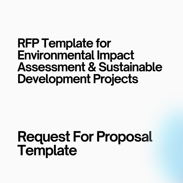 RFP Template for Environmental Impact Assessment and Sustainable Development Projects