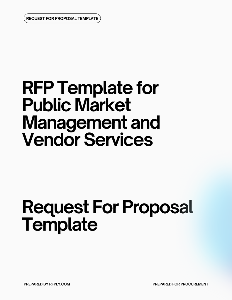 RFP Template for Public Market Management and Vendor Services - RFPs.ca ...