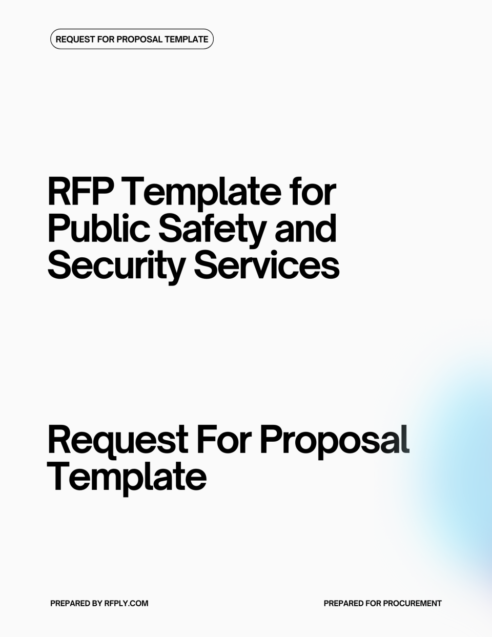 Security Camera Rfp Template RFP Template for Public Safety and Security Services - RFPs.ca ...