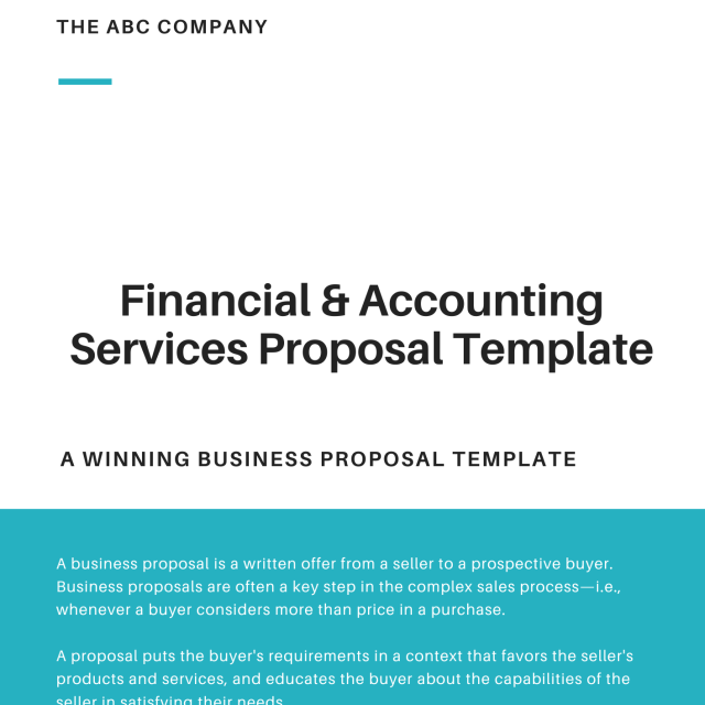 Financial and Accounting Services Proposal Template