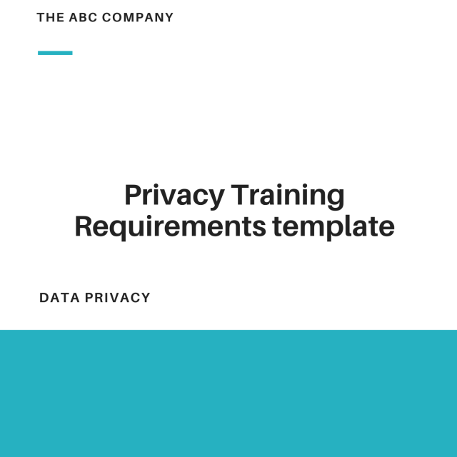 Privacy Training Requirements template