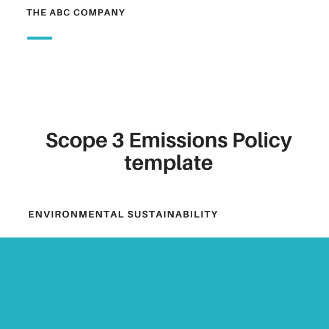 Scope 3 Emissions Policy Template