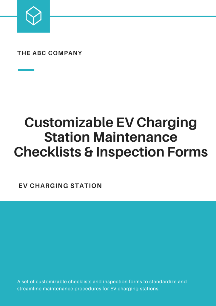 Customizable EV Charging Station Maintenance Checklists and Inspection ...